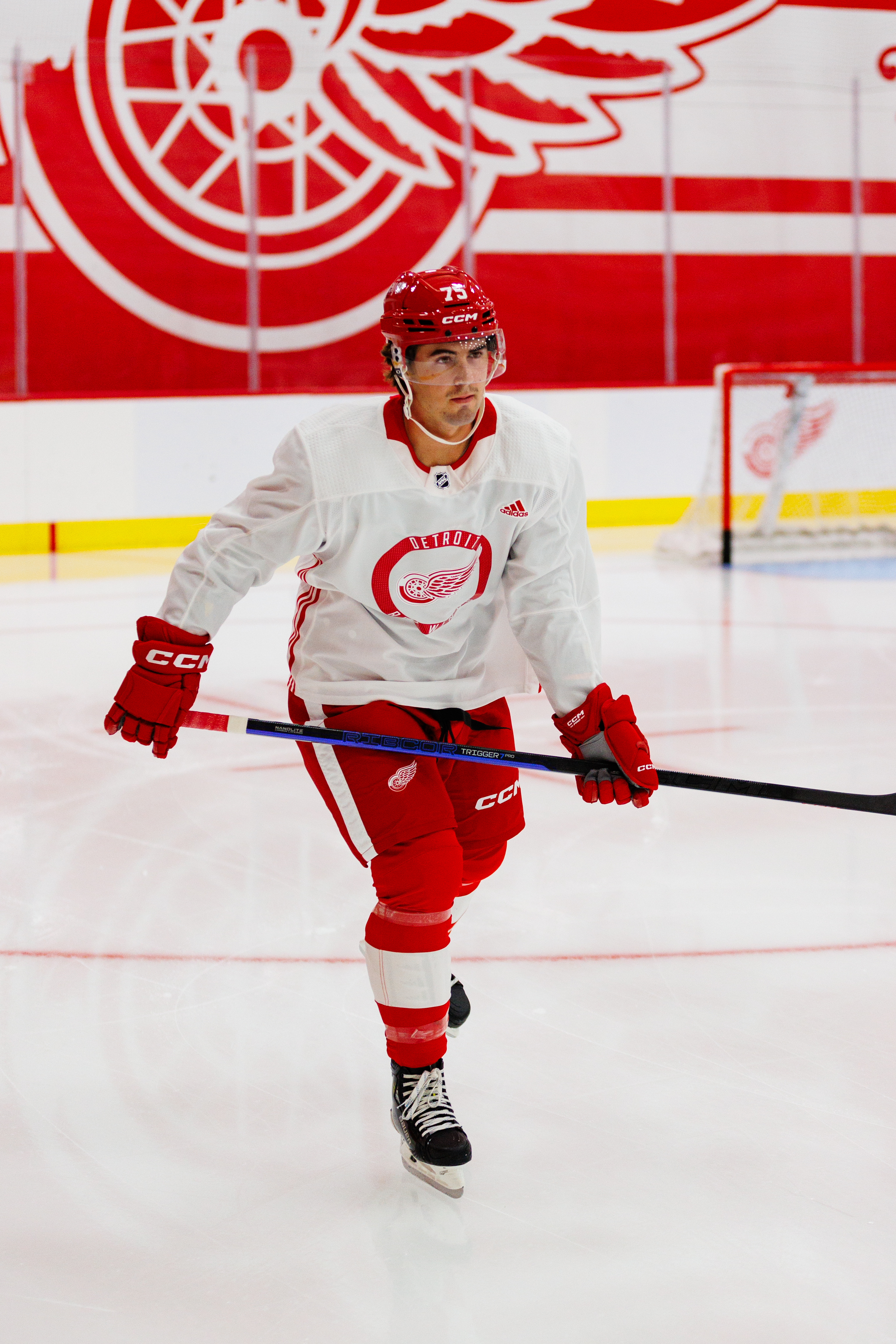 Kyle skating at Detroit Red Wings development camp